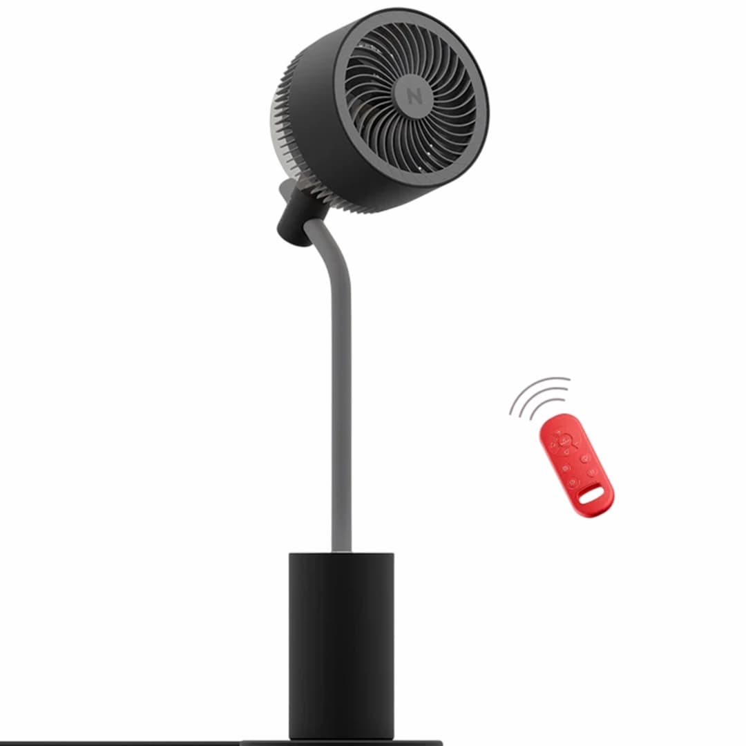 Nuuk HALO [V2] 3D Air Circulation Fan with Mood Light – Midnight Black
