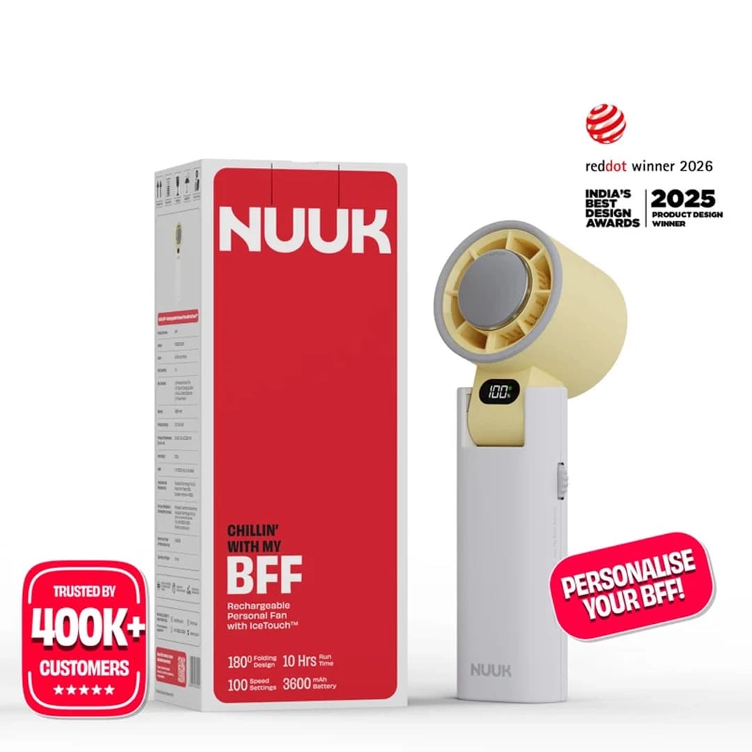 Nuuk BFF Rechargeable Personal Hand Fan with IceTouch